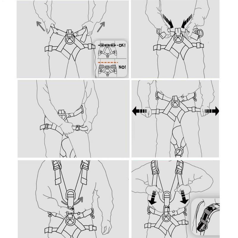 Safety Harness Fall Protection - Harness Climbing Adjustable 评论和价格