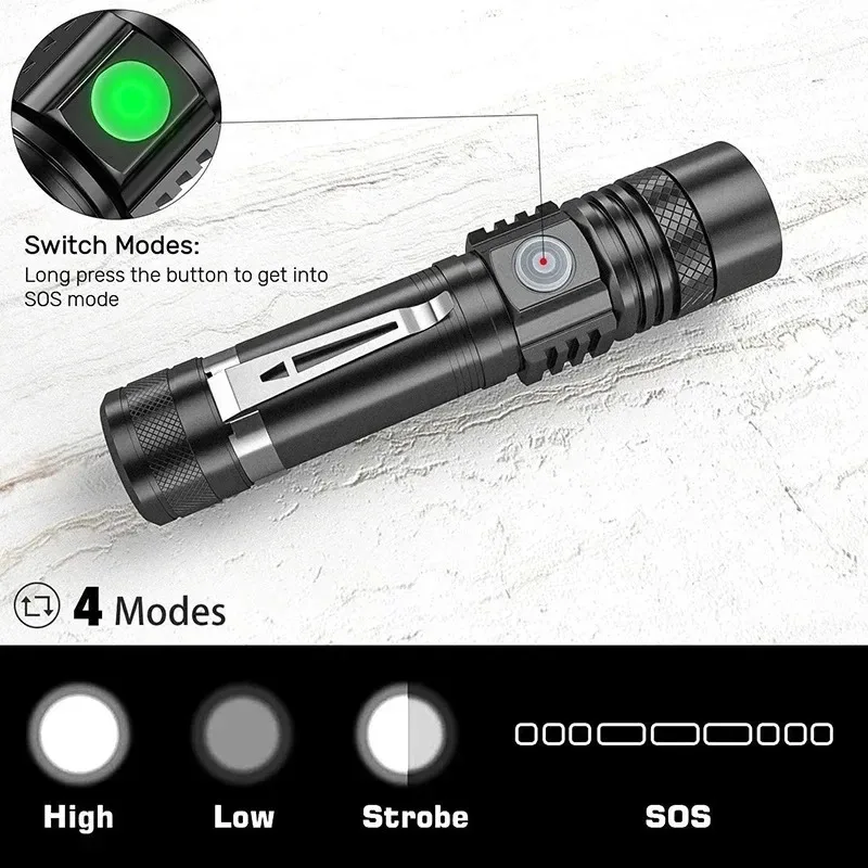 Rechargeable T6 Handheld Flash - Outdoor Adventure Hiking 评论和价格