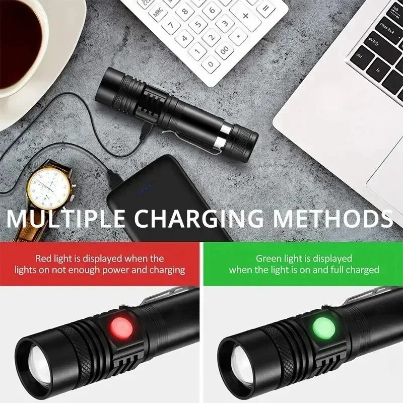 Rechargeable T6 Handheld Flash - Outdoor Adventure Hiking 评论和价格