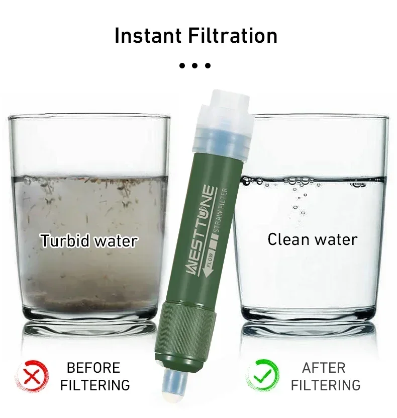 Westtune Outdoor Mini Camping  - Water Filter Straw 评论和价格
