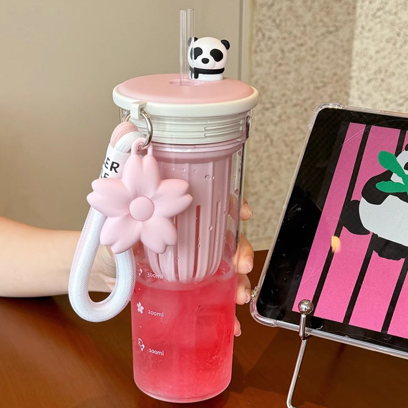 650ml Kawaii Water Bottle With - Water Filter Straw 评论和价格
