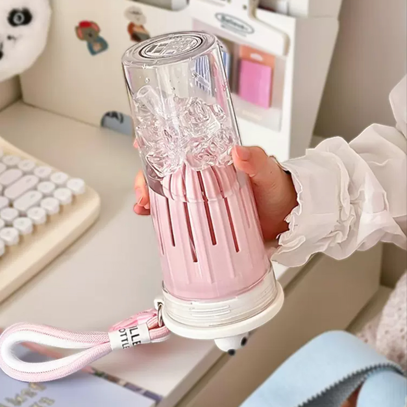 650ml Kawaii Water Bottle With - Water Filter Straw 评论和价格