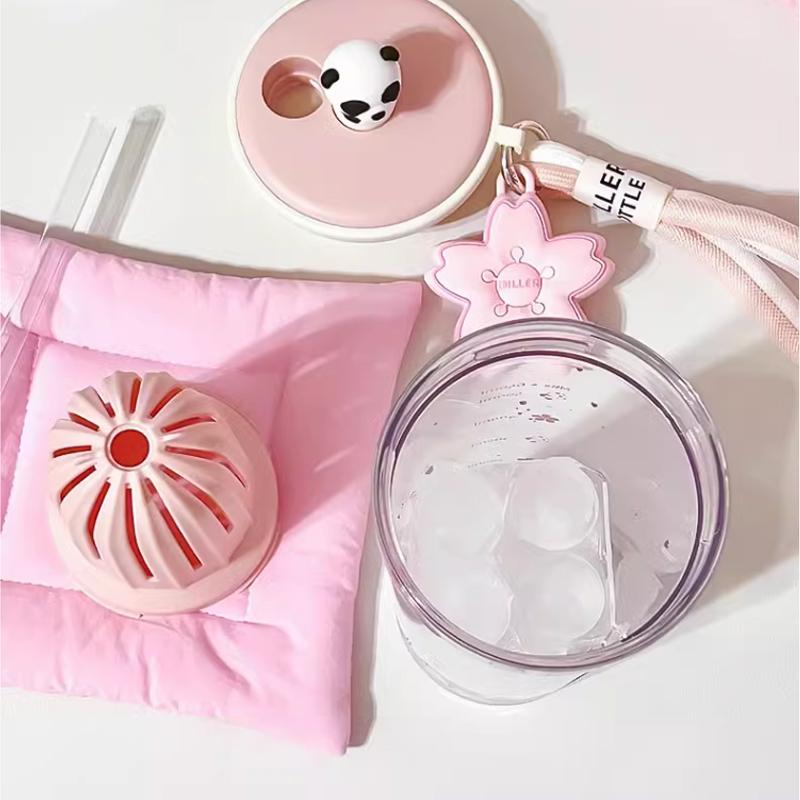 650ml Kawaii Water Bottle With - Water Filter Straw 评论和价格