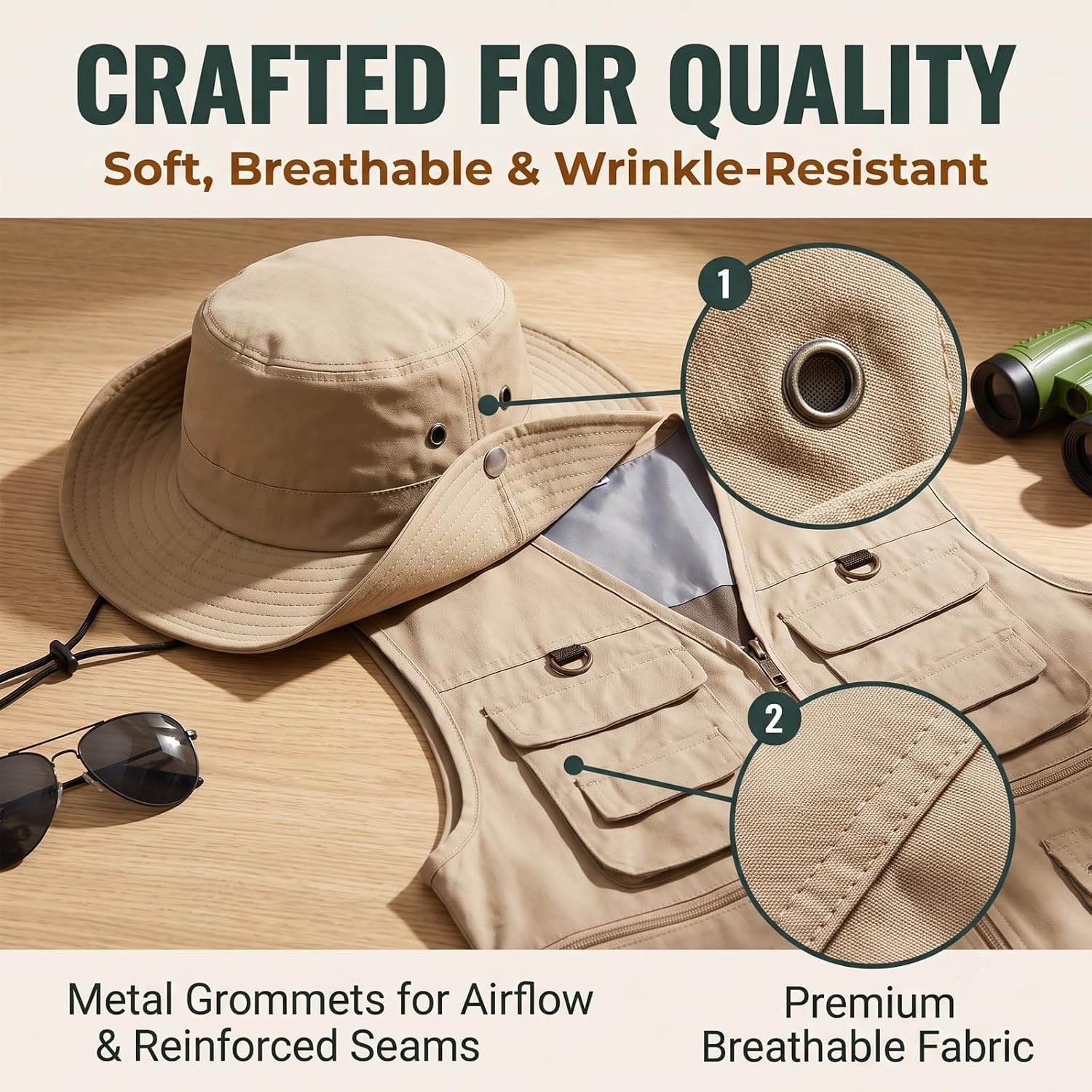 4 Pcs Men Safari Costume Set O - Zoo Outdoor Adventure Set 评论和价格